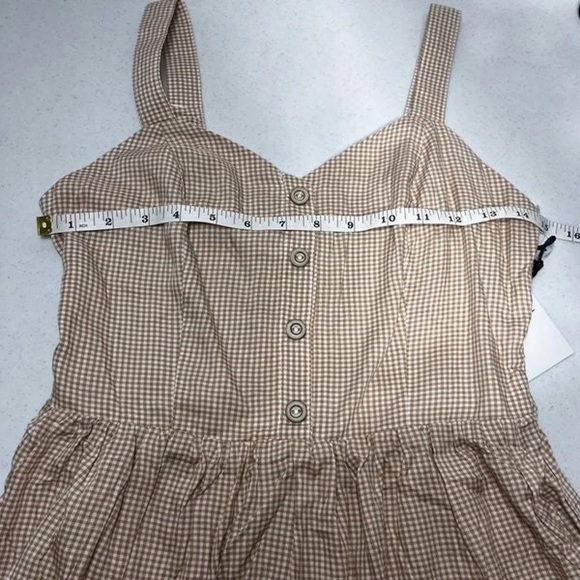 Brown Gingham Button-Up Dress - Picture 1 of 1